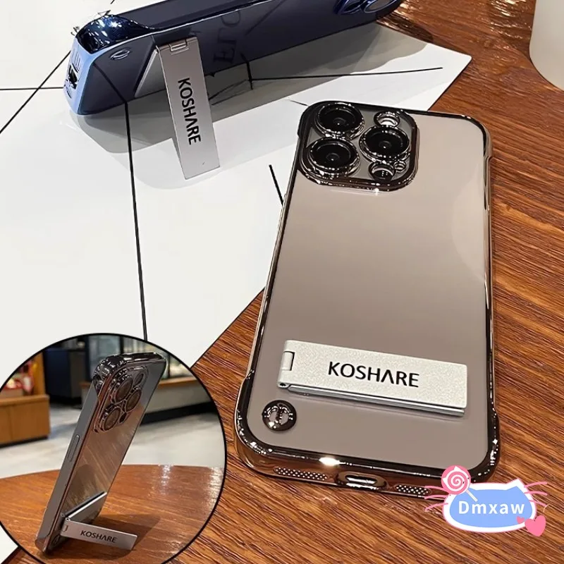 Фото Для Vivo Y75 4G S10 V21 V21S S9E Y73S Y200 5G V20 Pro V15 Z5X Nex 3 Чехол для телефона Металлическая подставка Безрамный прозрачный жесткий чехол №4