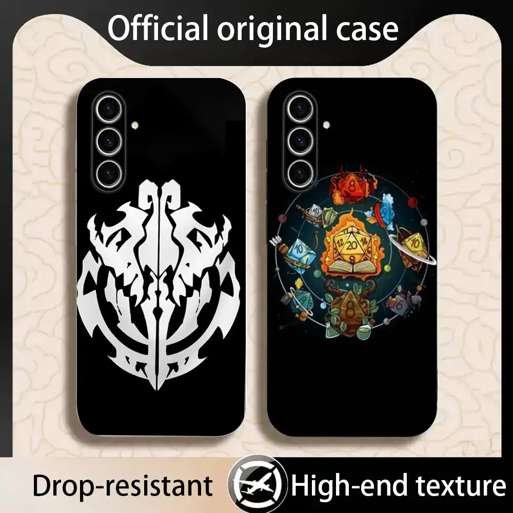 Фото Чехол для телефона с крутым логотипом Dungeons & Dragons (D&D) для Samsung Galaxy S26 S25 S24 S23 S22 S21 Plus Ultra Note20, мягкий, черный №2