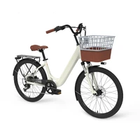 24 inch urban electric bicycle princess ebike lightweight swan frame 36v250w electric assisted bicycle 7 speed ebike
