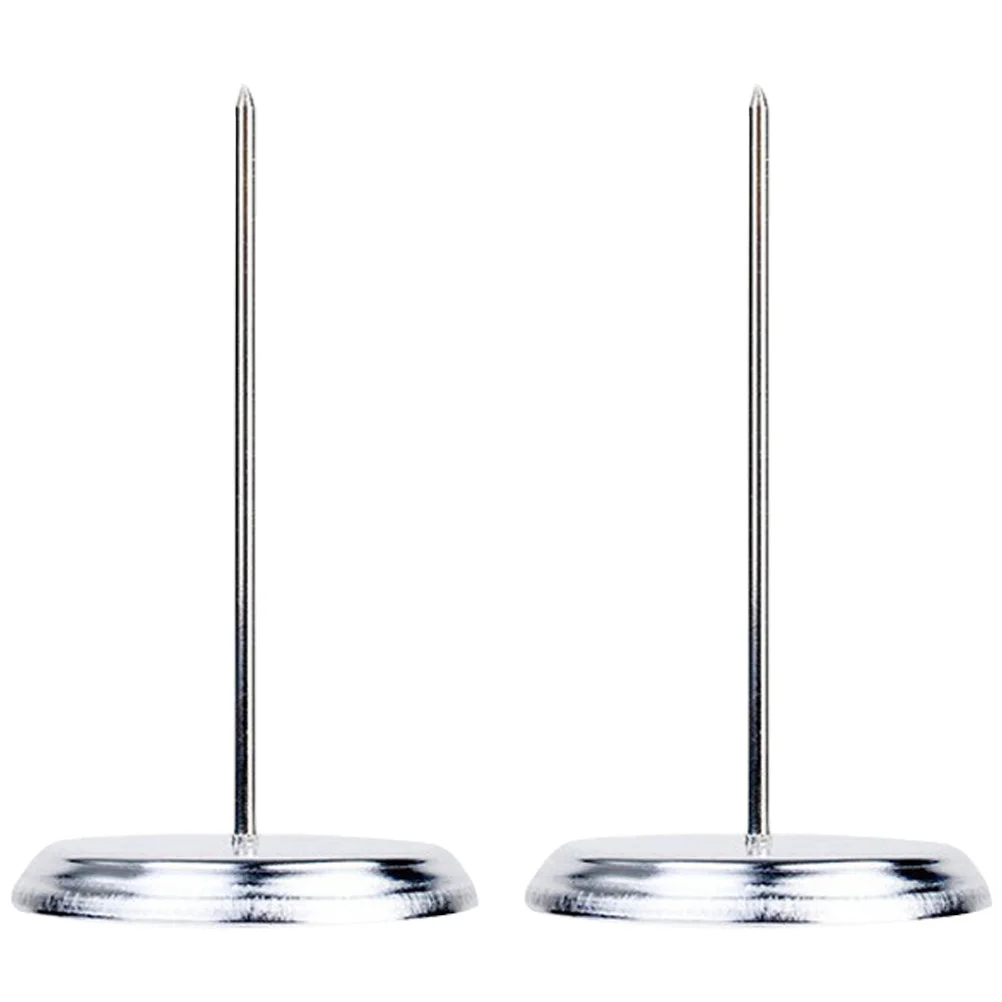 

2pcs Practical Metal Reusable Firm Memo Holding Spike Receipt Holder Spike Paper Spike Receipt Holder for Restaurant Bank Office
