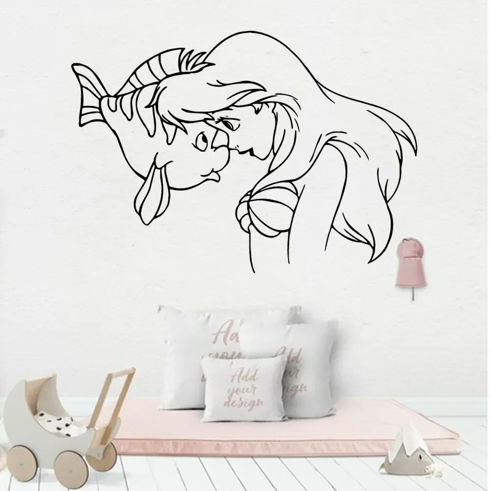 Милая рыбка украшение для комнаты стикер на стену детской виниловые наклейки