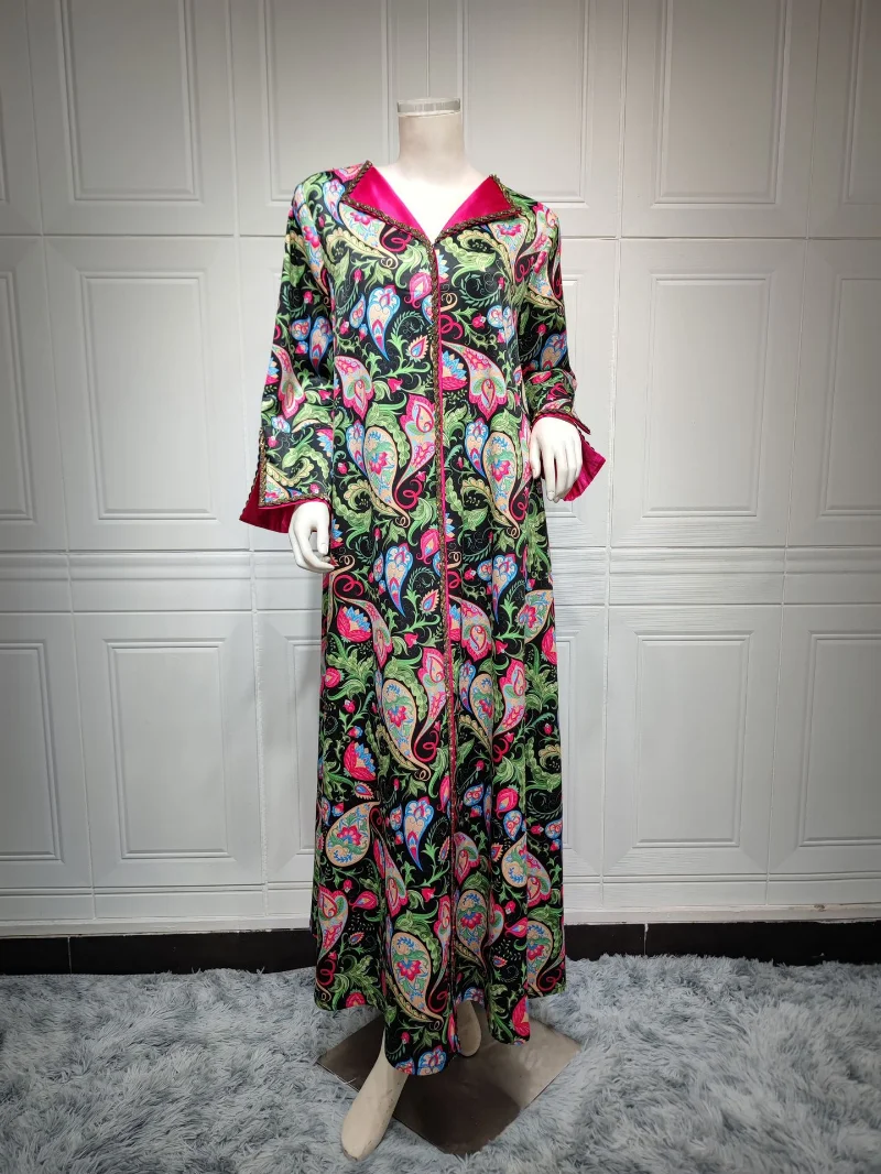Luxury Eid Muslim Evening Party Jalabiya Marocain Dress for Women Ramadan Arabic Femme Abaya Islamic Turkey Moroccan Kaftan Robe