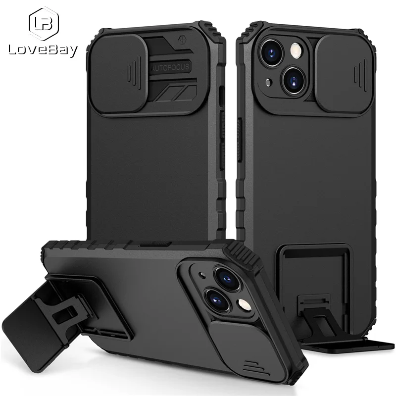 

Защитный чехол Lovebay для телефона с объективом камеры для iPhone 13 12 11 Pro Max XS Max XR X 7 8 Plus SE 2020, чехол карамельного цвета с держателем