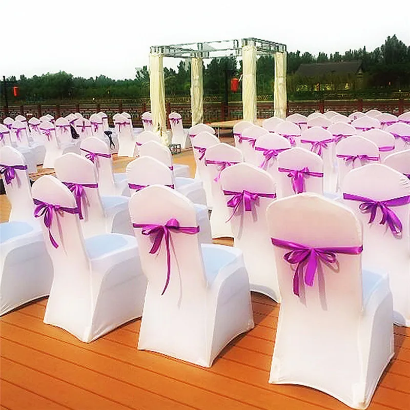 

Wedding Site Business Activity Restaurant Banquet Hotel Banquet Reusable Spandex Elastic Skirt Universal Elastic Chair Cover