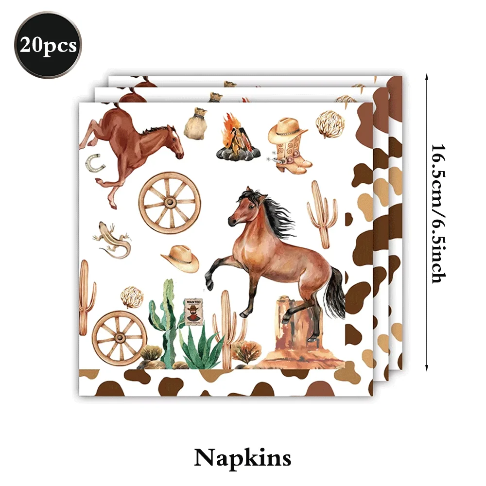 

Западное ковбойское украшение для вечеринки, посуда, чашки, тарелки, салфетки, баннер, воздушный шар, детская лошадь, день рождения для мальчиков, принадлежности для детского душа