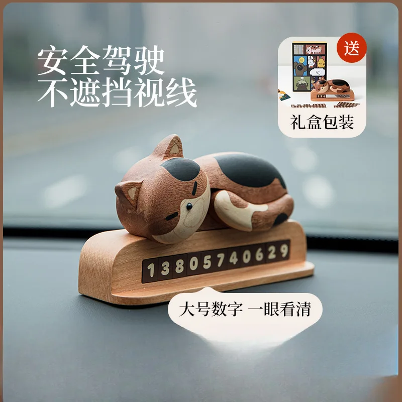 Миниатюрные украшения в виде кота временное оформление цельная древесина