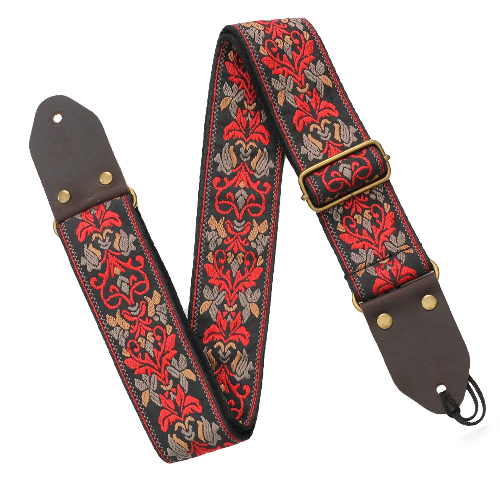 

Guitar Strap Electric Guitar Belt Adjustable Embroidery Guitar Shoulder Strap