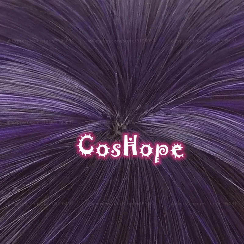Парик для косплея Touma yamaesomon длиной 80 см прямые черные и фиолетовые искусственные