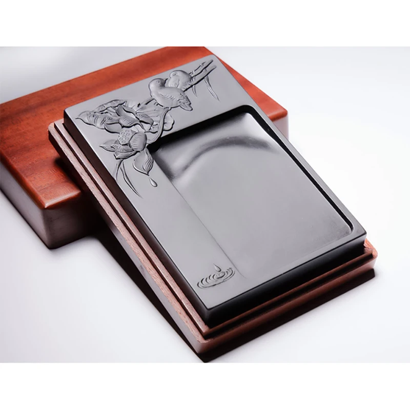 Tanie Ona Yan Yan Tai Atrament Kamień Chiński Kaligrafia Kamień Naturalny Kamień Z Pudełkiem Wen Fang Shi Bao