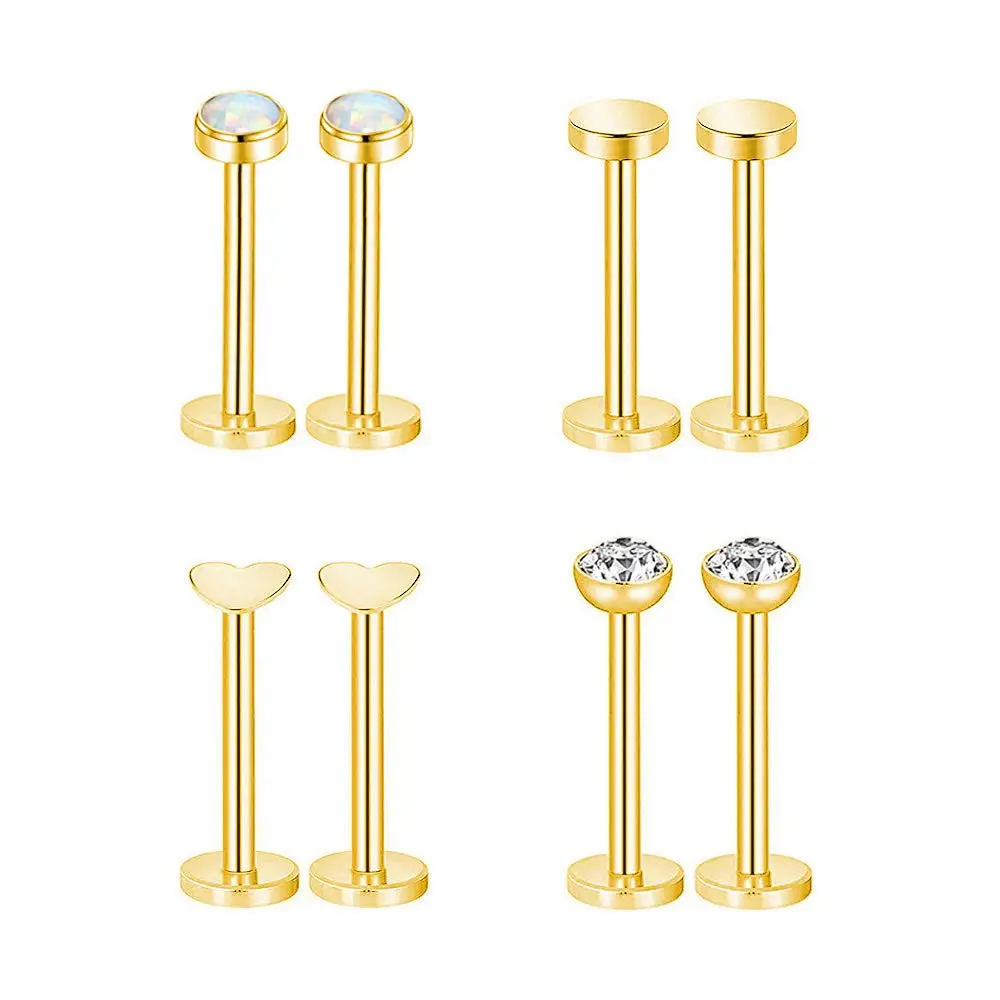 Спираль для пирсинга губ и ногтей, нержавеющая сталь 316L, 16 г