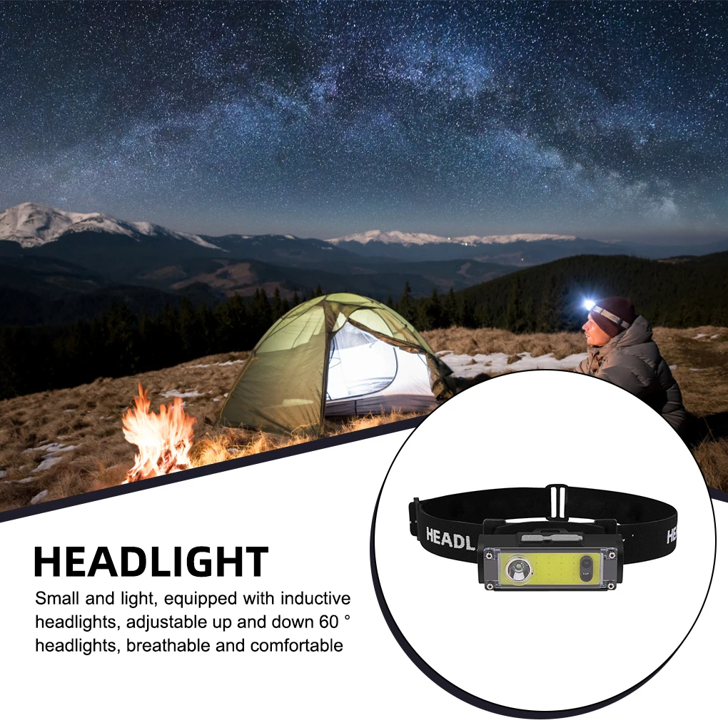 

Налобный фонарь с аккумулятором, 6 режимов работы