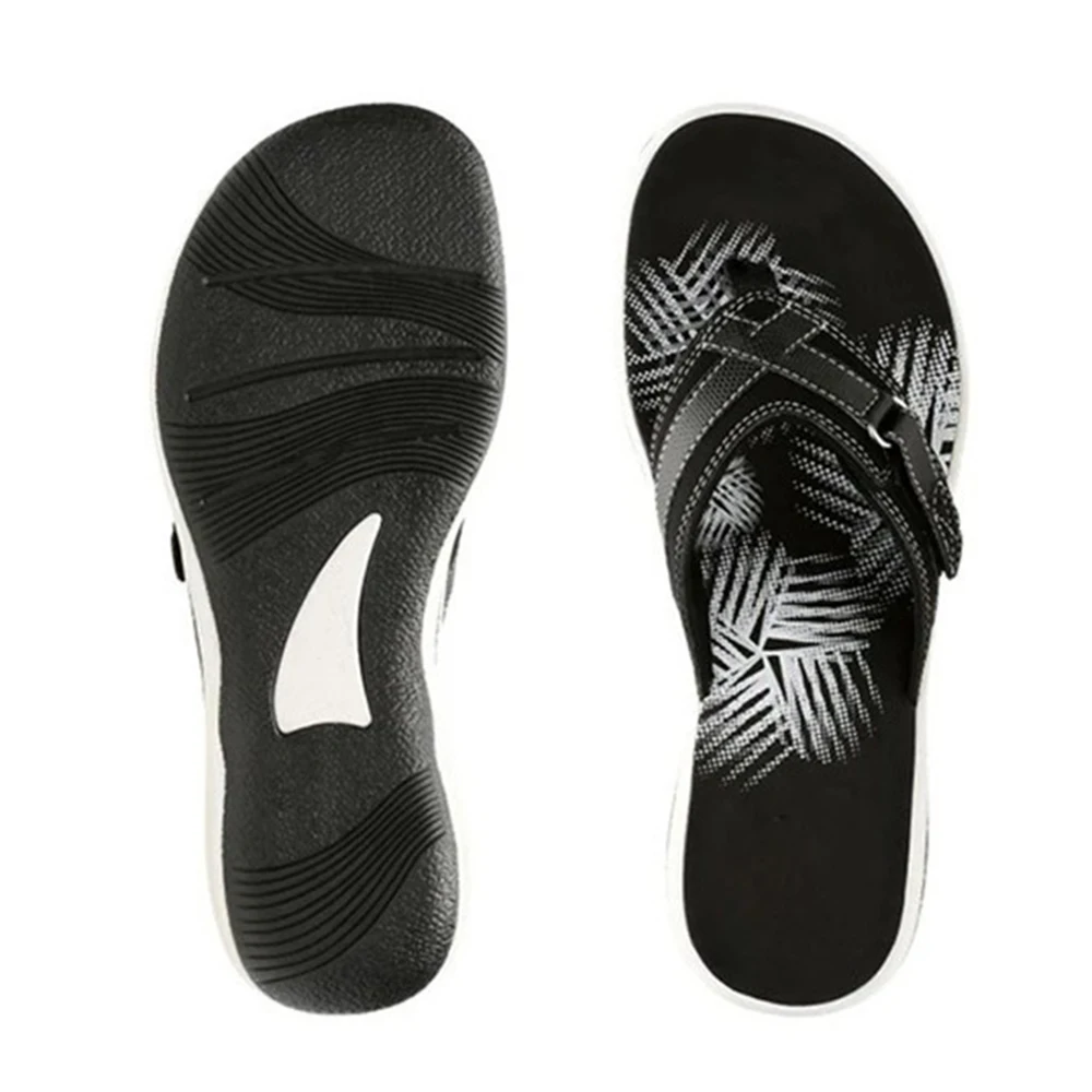 Fashion Women Slippers Summer Outdoor Light Weight Cool Shoes Ladies Flat Flip-flop Black Non-slip Basic Home Sandals Large Size