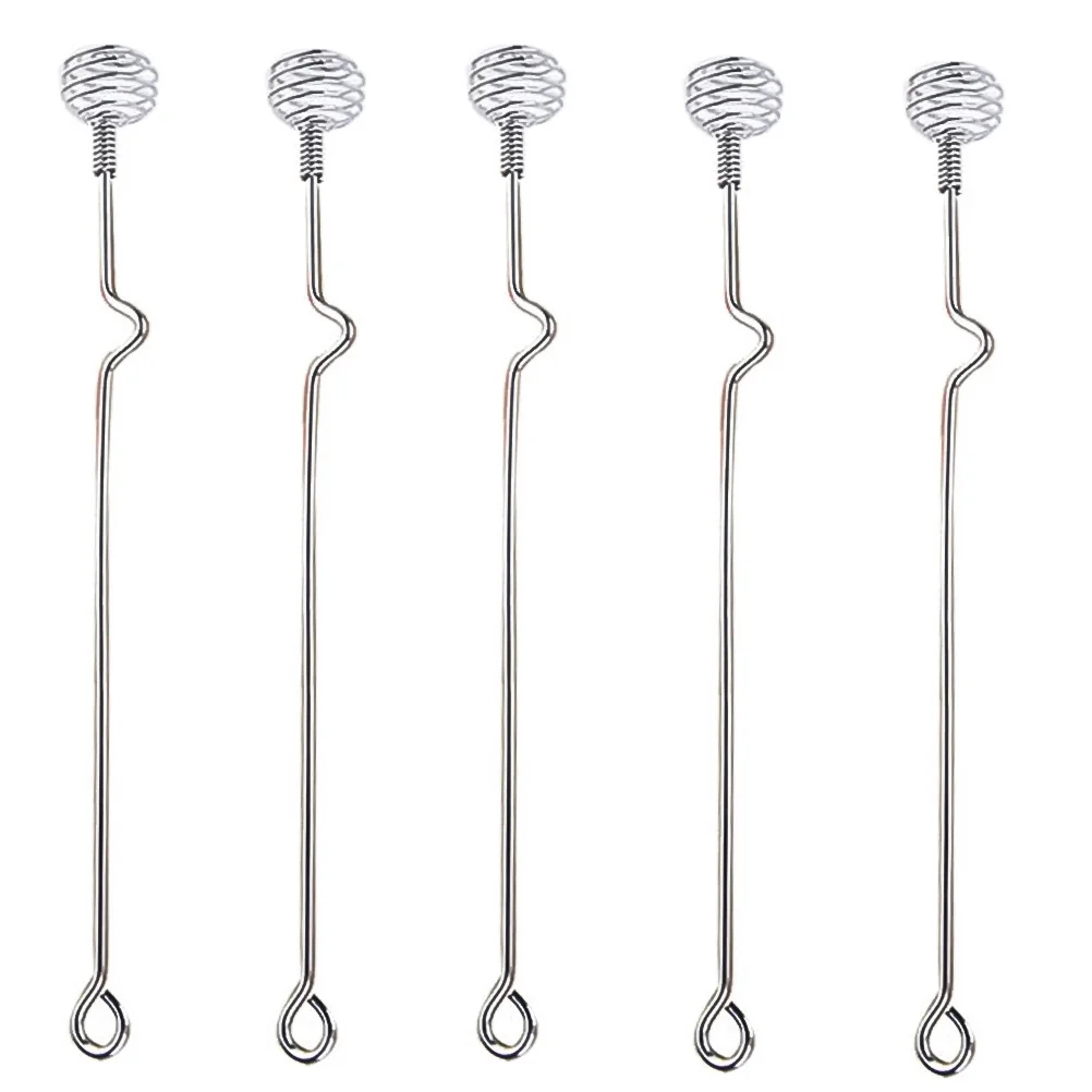 

5pcs Honey Dipper Practical Household Stainless Steel Stirring Rod Honey Dipper for Home