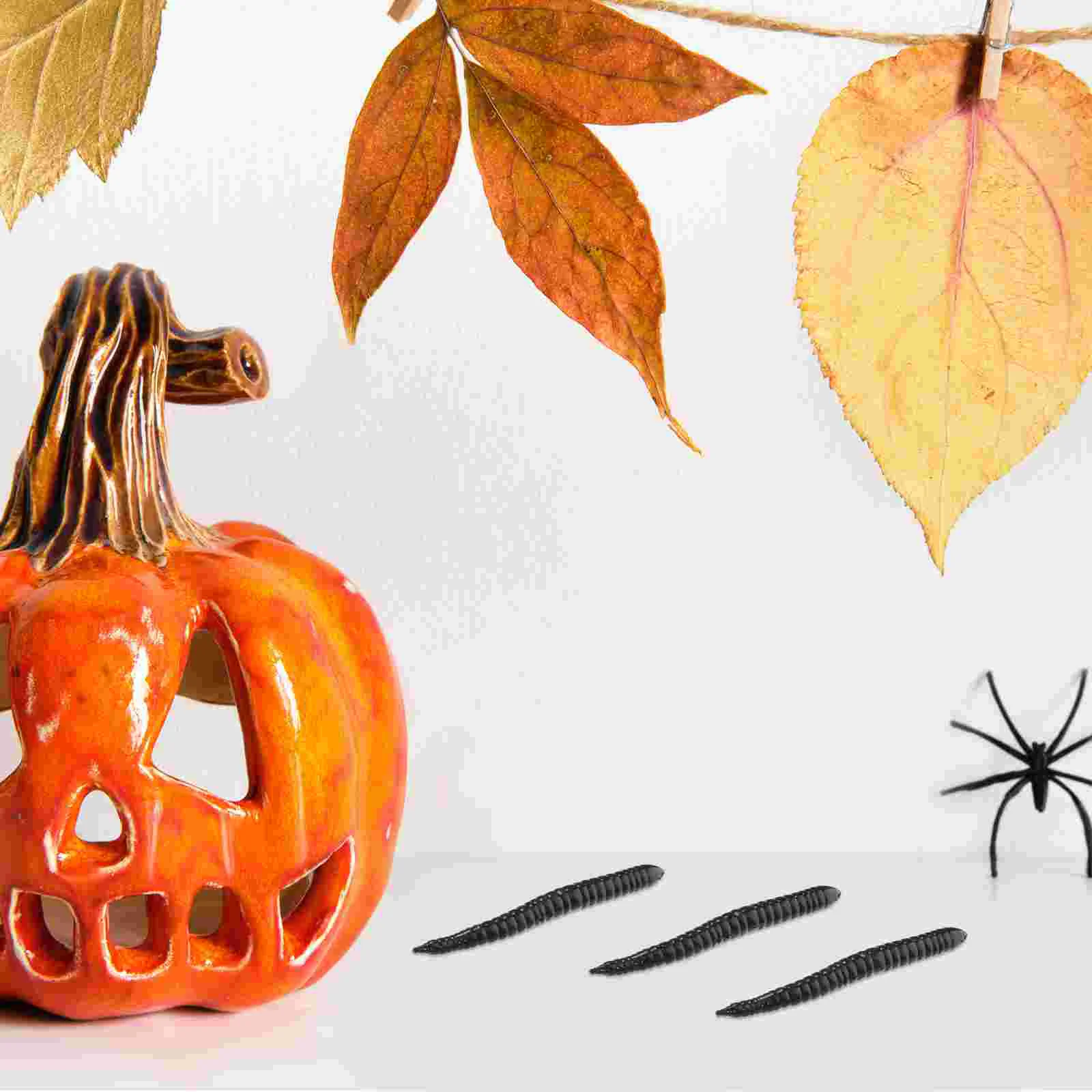 

Искусственные черви, личинки, игрушка, восковая личинка, пластиковые игрушки для шуток, реквизит для Хэллоуина, реалистичный трюк, имитация ...