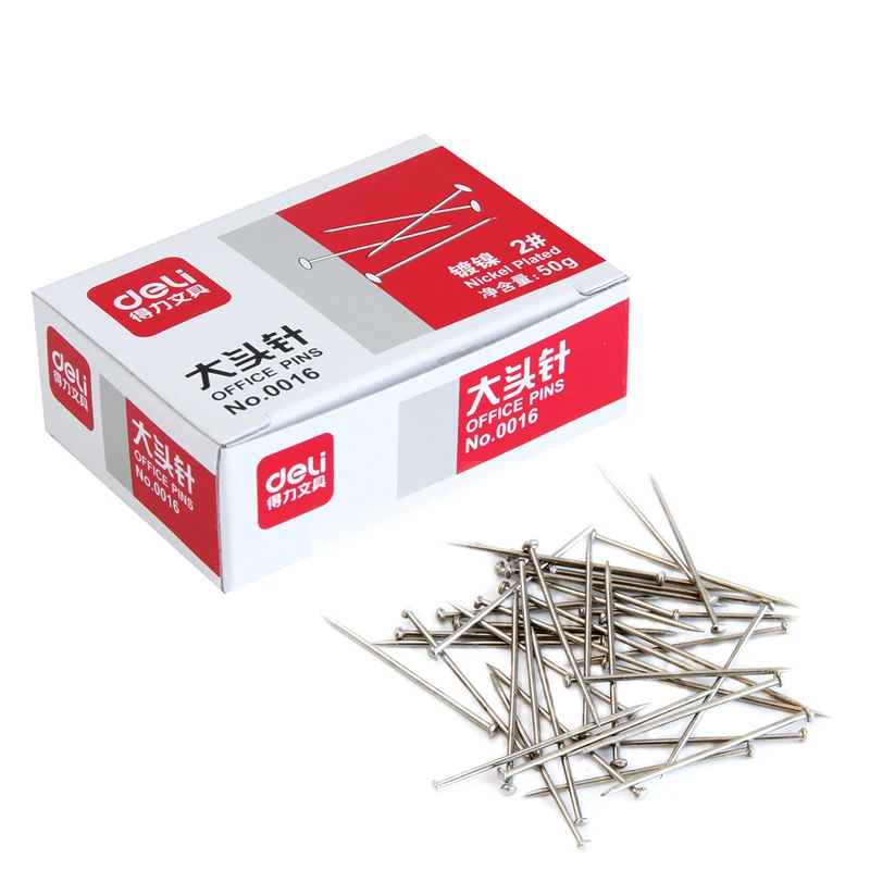 50g/box straight pin 24mm Cork Board Drawing Pins Map Pin Thumbtacks Push Pin Stationery Office Accessories School Supplies