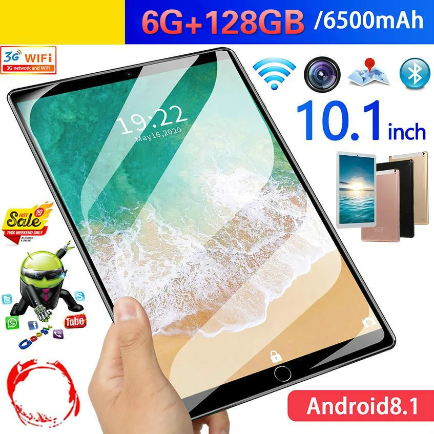 

2022 New 10.1 Inch 4GLTE Tablet PC 6G RAM128G ROM MTK6582 Octa-core Phone PC 800X1200 IPS 4G WCDMA/2SIM GPS Bluetooth WIFI