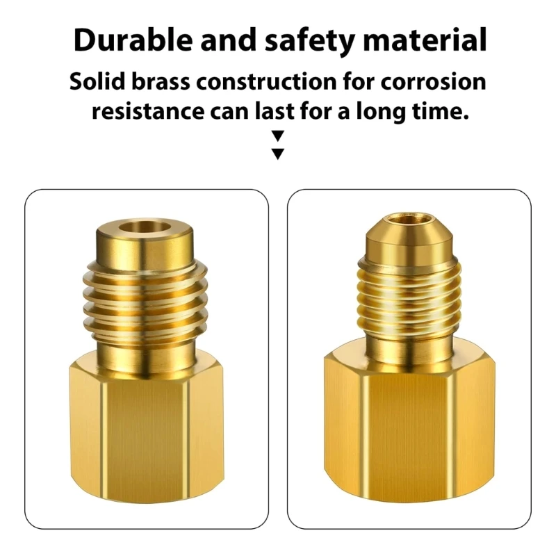 R134A Зарядный адаптер для охлаждения 1/2 &quotSAE F Быстроразъемные соединения до 1/4 SAE M