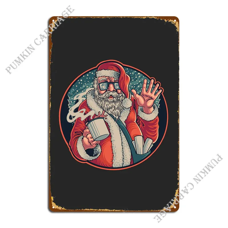 

Металлический плакат с изображением кофе, Санта-Клауса, ретро кинотеатр, пещера, Настенная роспись, жестяной плакат