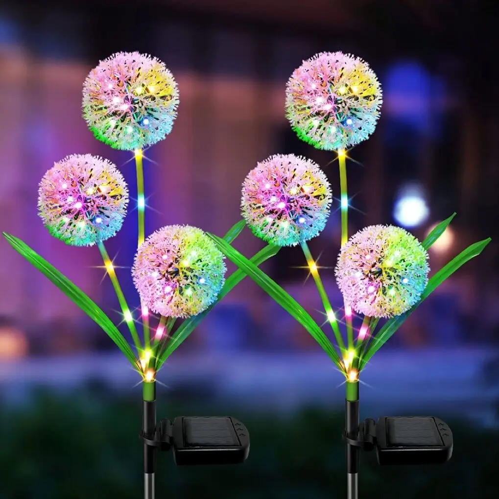 

Garden Outdoor Solar Light Dandelion Landscape Intelligent LED Solar Lights IP65 Waterproof for Party Decor&Camping Patio Lights