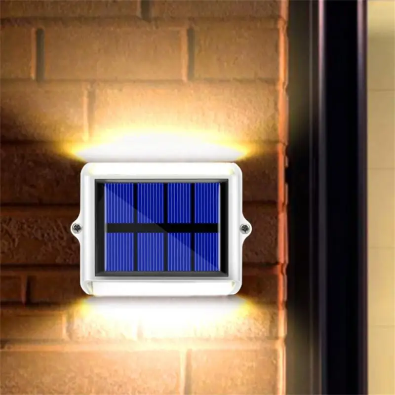 

Водонепроницаемая наружная настенная лампа, пластиковая, с высокой термостойкостью, настенная лампа на солнечной батарее, оригинальная Светодиодная лампа на солнечной батарее