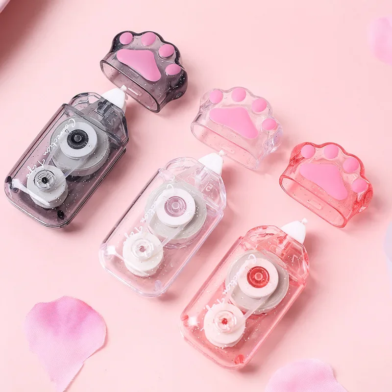 

5mm White Cat 6m Out Kids Claw Korean * Correction Gift For Supplies Cute Stationer Materials School Transparent Tape