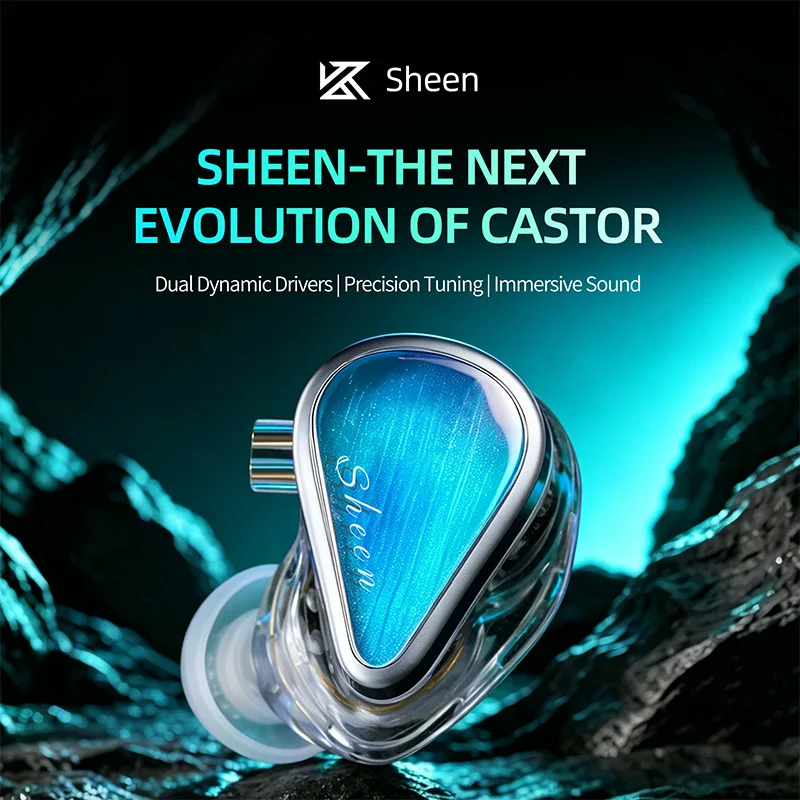 KZ Sheen HIFI Наушники с проводным подключением, игровые наушники с басами, внутриканальные мониторы с низкой задержкой, спортивные наушники с шумоподавлением и микрофоном. (art.: 3920dcbbb746c) - 3920dcbbb746c
