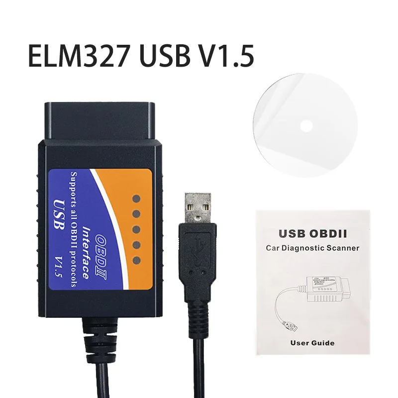 

ELM327 USB V1.5 Auto Diagnostic Scan Tool ELM 327 Obd2 Cable Connector Interface OBDII CAN-BUS Scanner