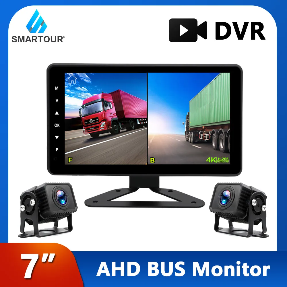 

HD 1920*1080P 7-дюймовый IPS экран 2CH монитор парковки грузовика автобуса с 2-канальным звездным светом ночного видения реверсивная резервная AHD-камера