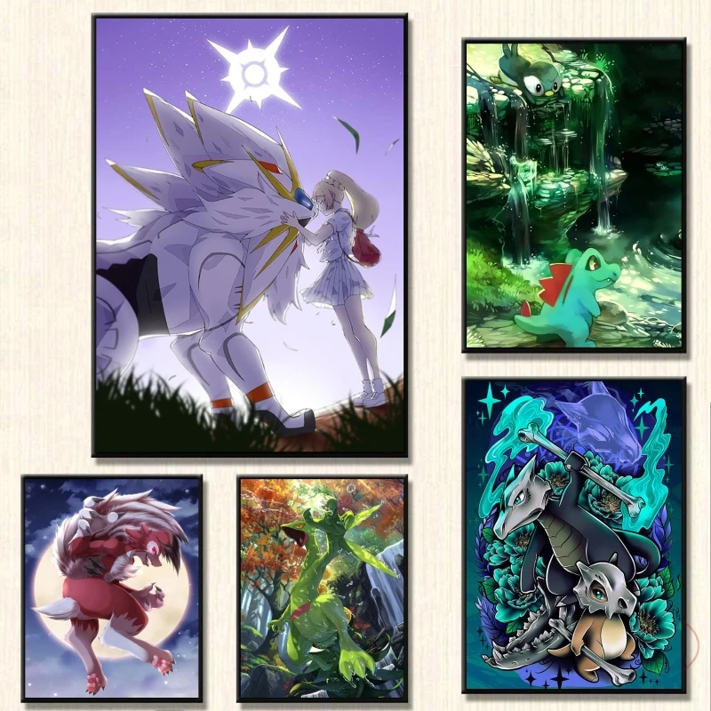 

Hot Anime Poster Sceptile Children Gifts Modern Living Room Picture Wall Stickers Kid Action Figures Comics Pictures Hanging