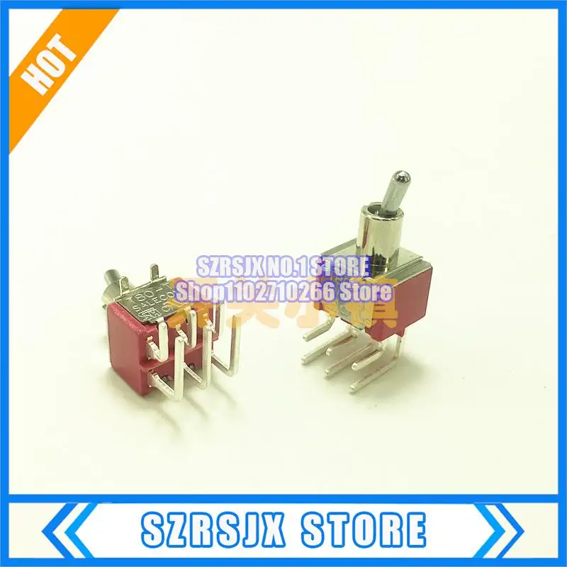 

2pcs/lot Button switch T80-T T8021 6-pin 2-gear positive bending horizontal type