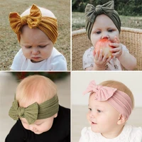 3pcslot baby headband sets bow baby girl nylon headbands twist cable soft knot turban kids headwear baby accessories hairband