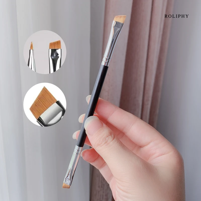 

High Quality Professional Eye Makeup Brush Double Head Eyebrow Brush Oblique Angle Eyeliner Brush Cosmetic Tools
