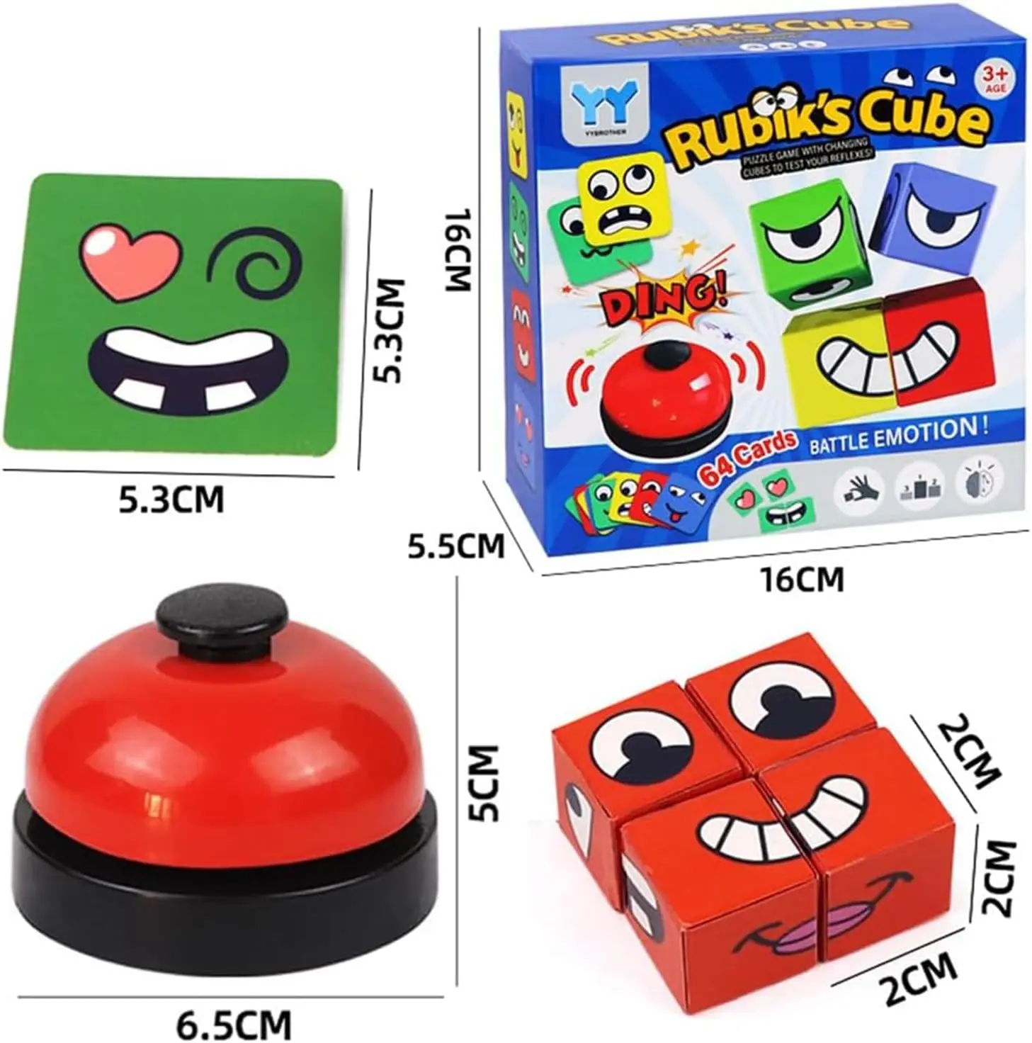 Детские строительные блоки меняющие лицо настольные игры кубик Монтессори