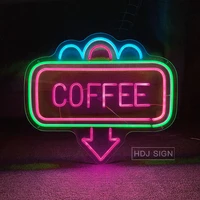 coffee shop neon sign led acrylic custom light coffee shop studio mobile food truck club party restaurant room decorate wall