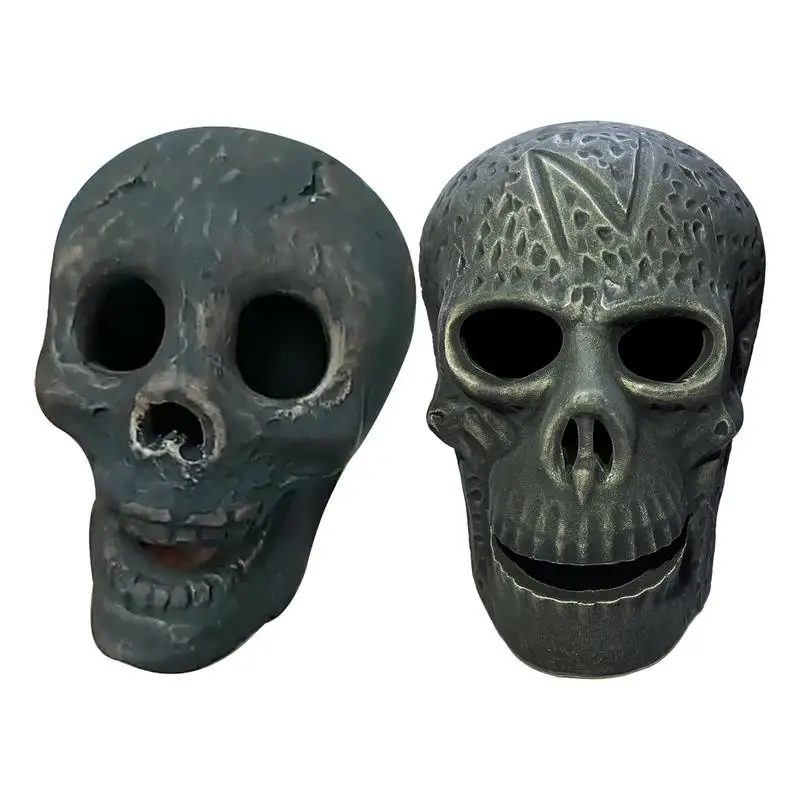 

Halloween Fire Pits Skulls Terrifying Burning Skulls Fire Proof Skull Sculptures Horror Simulation Props Halloween Ornaments
