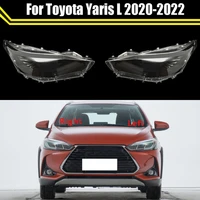 front car headlamp auto light case transparent lampshade lamp shell headlight lens glass cover for toyota yaris l 2020 2021 2022