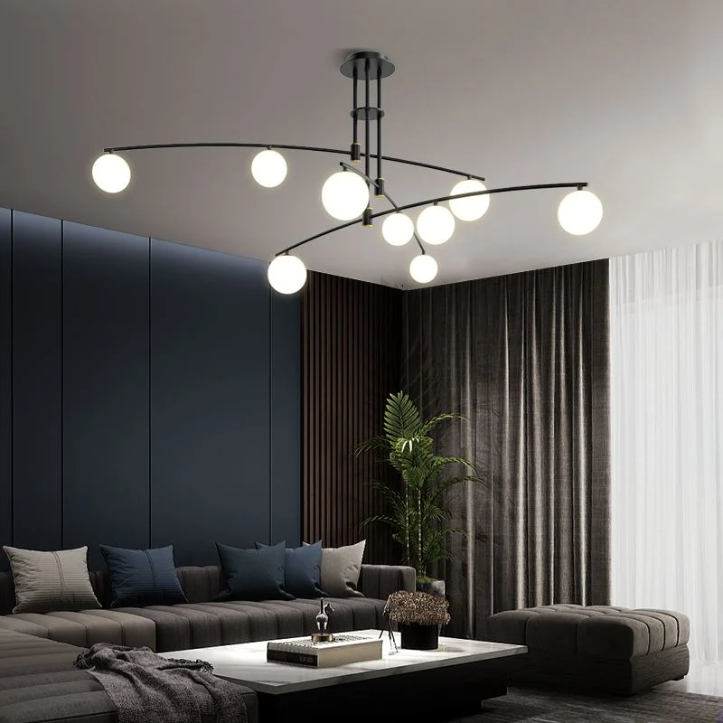 

Chandeliers Lights Led Art Pendant Lamp Room Decor Nordic Modern Minimalist Style Home Living Bedroom Decor Iron Hanging Fixture