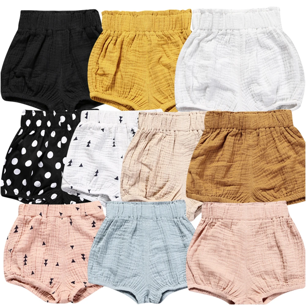 

Kawaii штанишки для новорожденных PP штаны хлопковые треугольные однотонные шорты для девочек летние брюки для малышей Летняя одежда