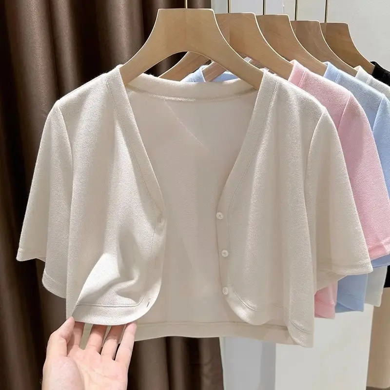 Женская короткая куртка с мангой черная и белая длинным рукавом новая летняя