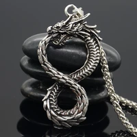 nostalgia gothic accessories ouroboros norse dragon pendant viking jewelry goth punk vintage necklace for women men jewlery