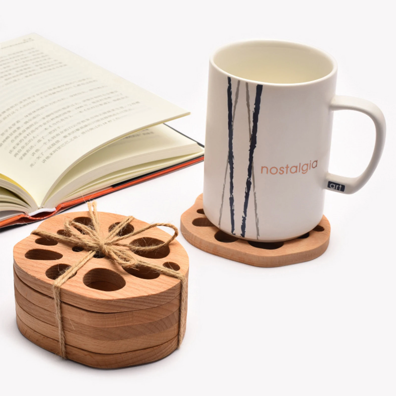 

5 шт. деревянные полые подставки под столовые коврики подставки под кухонный стол подставки под чашу коврики подкладка коврик изоляционный ...