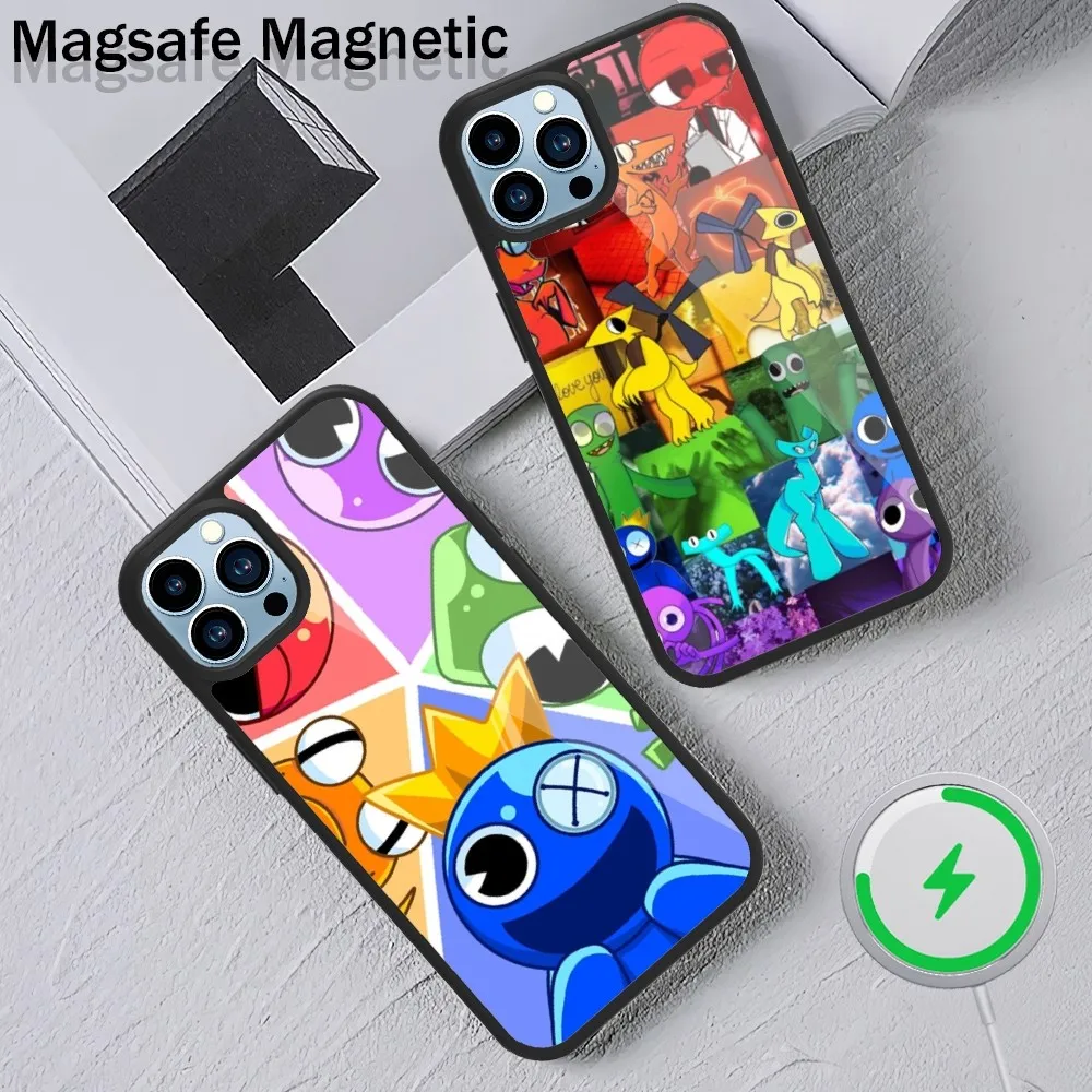 Чехол для телефона Game R-Rainbow F-Friends iPhone 15 14 13 12 11 Plus Pro Max Magsafe с магнитной беспроводной