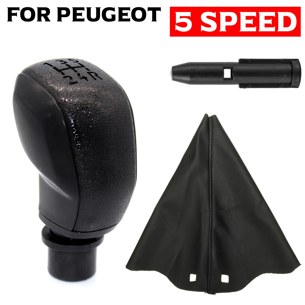 

Новая хромированная автомобильная ручка переключения передач из АБС-пластика, ручная 5-скоростная для Peugeot 106 107 206 207 306 307 308 3008 406 5008 605 807