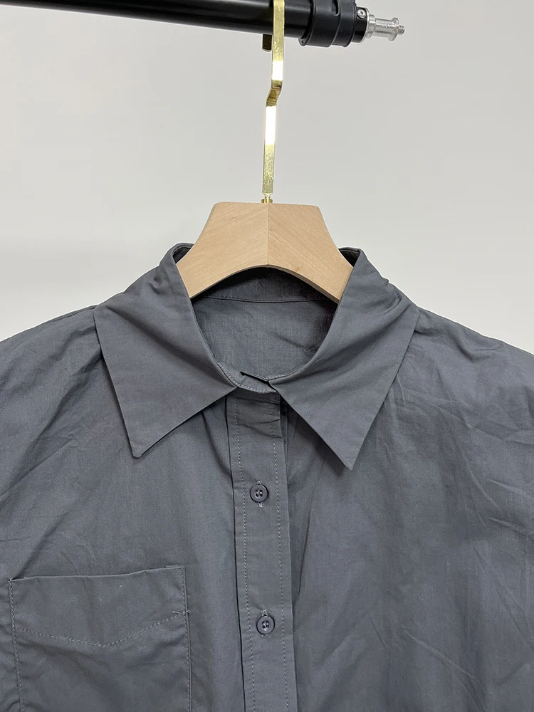 SISPELL Лоскутные однобортные рубашки для женщин с лацканами без рукавов