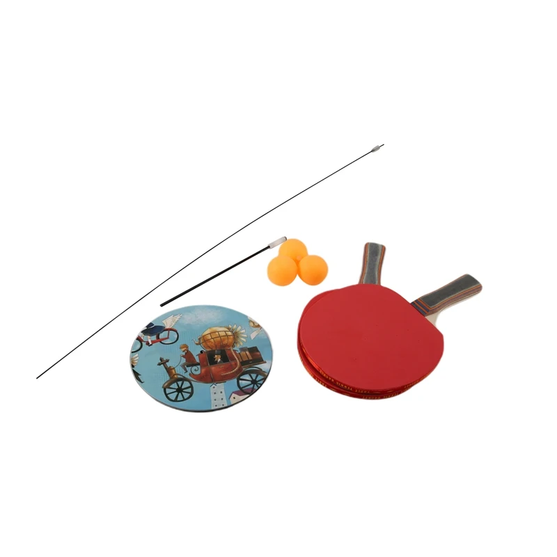 

Table Tennis Trainer Set With Elastic Soft Shaft Ping Pong Balls Paddles Set With 2 Paddle And 3 Ping-Pong Balls