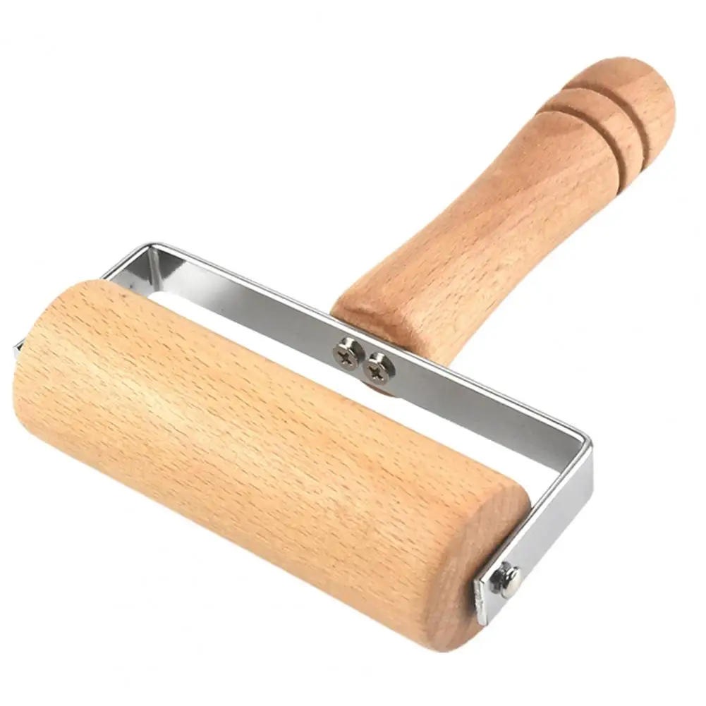 

Отличный ролик для пиццы, Легкая очистка, деревянный фоторолик, антипригарная Скалка с двойной головкой для кухни