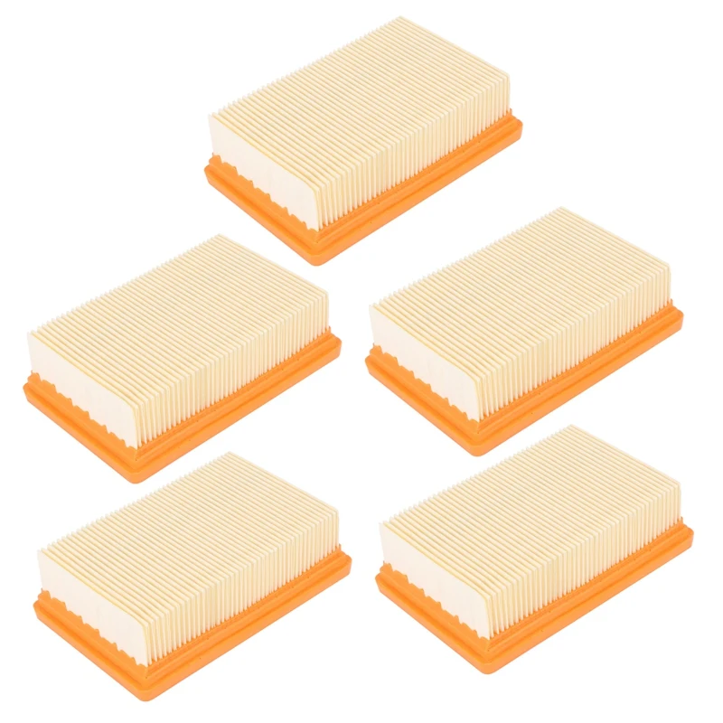 

5X Vacuum Cleaner Filter Replacement For KARCHER Flat-Pleated MV4 MV5 MV6 WD4 WD5 WD6 P PREMIUM WD5