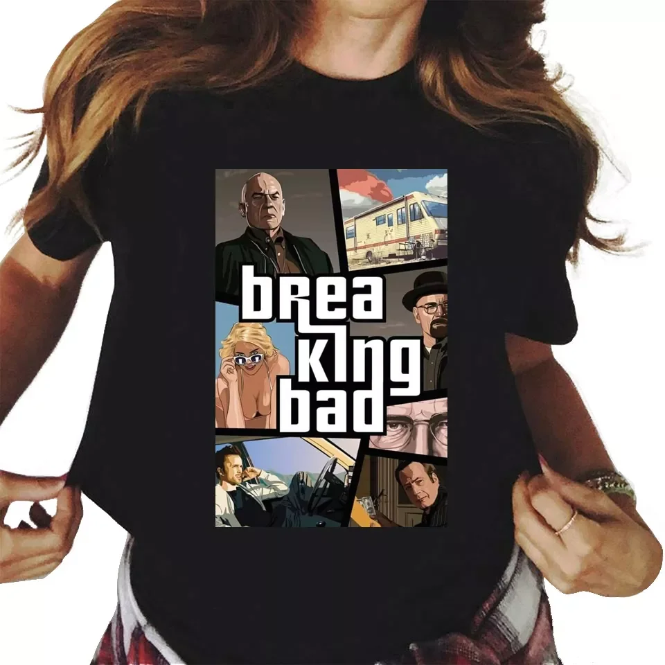 

Bad Fashion Shirt T Shirt Women Tops Base O-neckBlack Tees