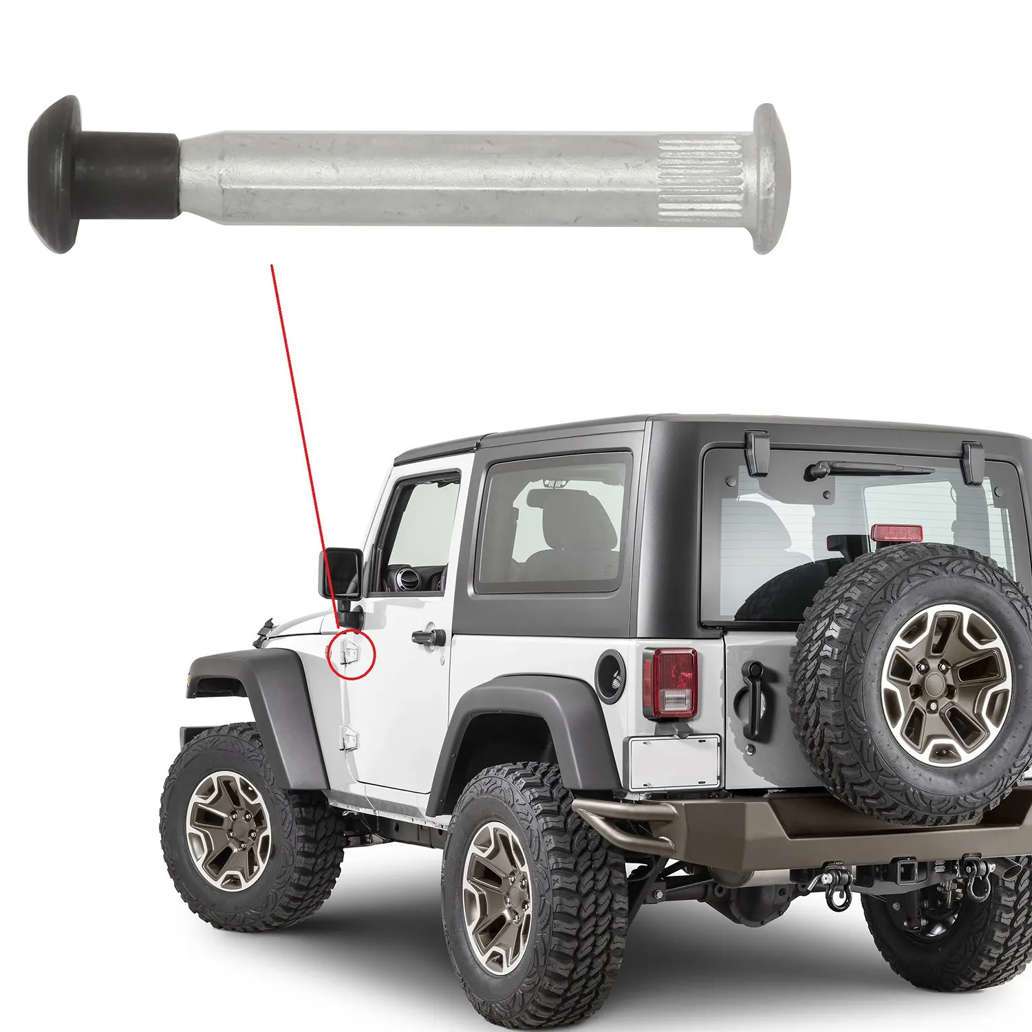 

Дверной шарнирный штифт с гайкой 55395702AE 6511744AA для Jeep Wrangler JK 2007-2017 автомобильные аксессуары