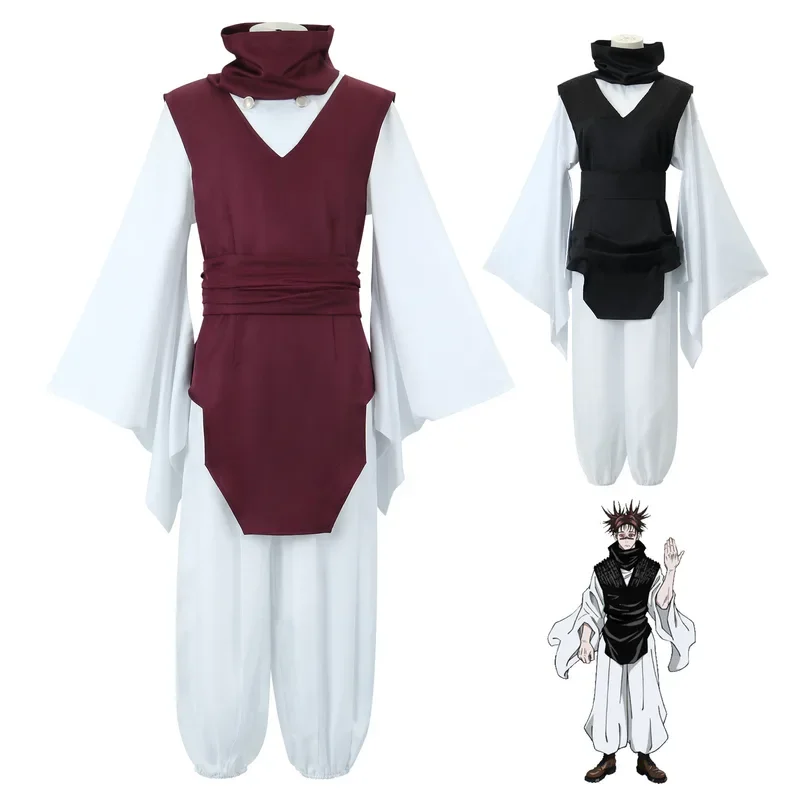 LOUN-Костюм для косплея Jujutsu JJK Manga Choso Pantalon artificiel astique Blanc Фиолетовый Col en Glace GaClaBelt Cadeau